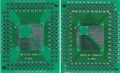 SMD PCB Adapter TQFP32-100 + Stiftleisten